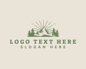 Mountain Hiking Exploration Logo