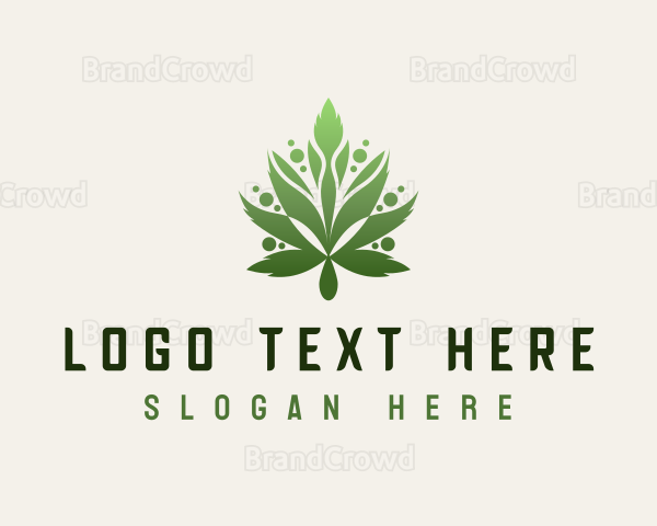 Natural Marijuana Leaf Logo