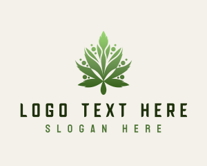 Natural Marijuana Leaf Logo