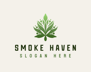 Natural Marijuana Leaf logo design