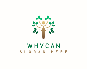 Vegan - Nature Human Tree logo design