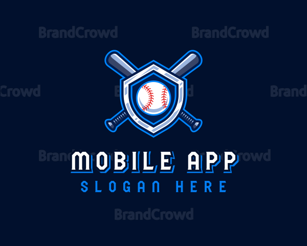 Baseball Bat Crest Logo