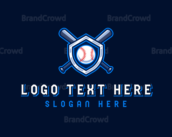 Baseball Bat Crest Logo