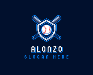 Baseball Bat Crest logo design