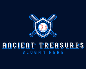 Baseball Bat Crest logo design