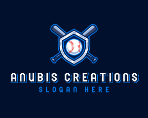 Baseball Bat Crest logo design