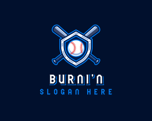 Baseball Bat Crest logo design