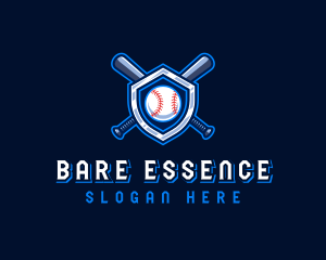 Baseball Bat Crest logo design