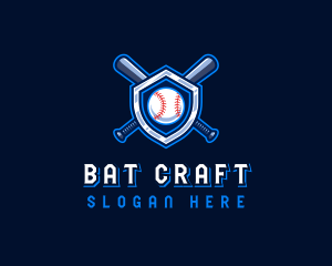 Bat - Baseball Bat Crest logo design