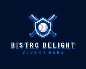 Baseball Bat Crest logo design