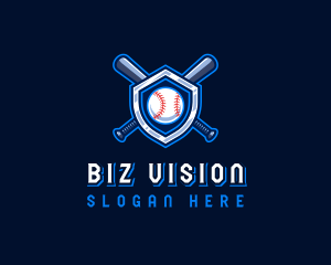 Baseball Bat Crest logo design