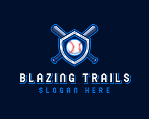 Baseball Bat Crest logo design