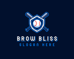 Baseball Bat Crest logo design