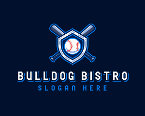 Baseball Bat Crest logo design