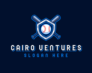 Baseball Bat Crest logo design