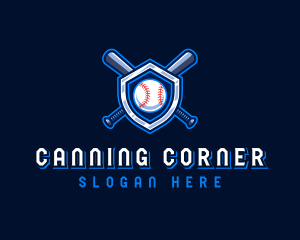 Baseball Bat Crest logo design