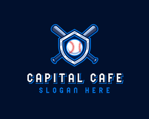 Baseball Bat Crest logo design