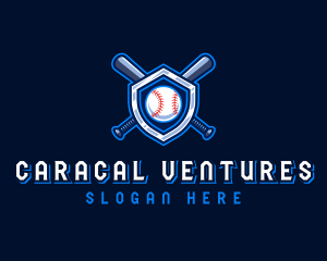 Baseball Bat Crest logo design