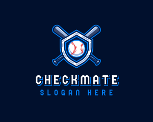 Baseball Bat Crest logo design