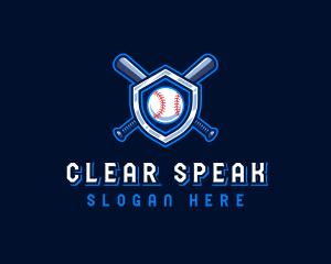 Baseball Bat Crest logo design