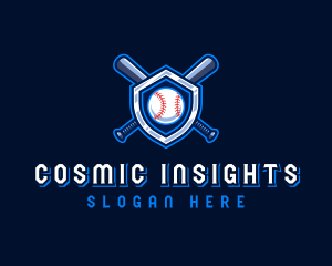 Baseball Bat Crest logo design