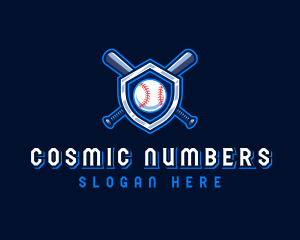 Baseball Bat Crest logo design