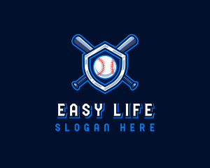 Baseball Bat Crest logo design