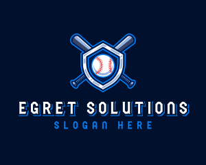 Baseball Bat Crest logo design