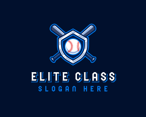 Baseball Bat Crest logo design