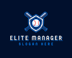 Baseball Bat Crest logo design