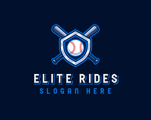 Baseball Bat Crest logo design