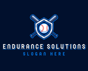 Baseball Bat Crest logo design