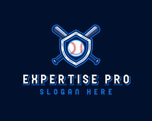 Baseball Bat Crest logo design