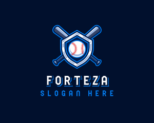 Baseball Bat Crest logo design