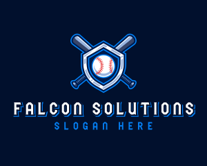 Baseball Bat Crest logo design