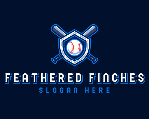 Baseball Bat Crest logo design