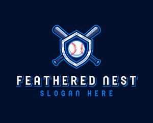 Baseball Bat Crest logo design