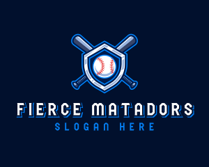 Baseball Bat Crest logo design