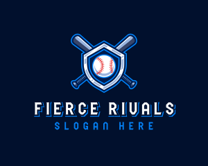 Baseball Bat Crest logo design