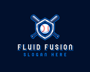 Baseball Bat Crest logo design