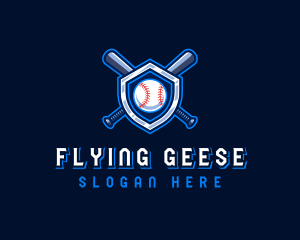 Baseball Bat Crest logo design