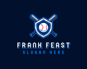 Baseball Bat Crest logo design