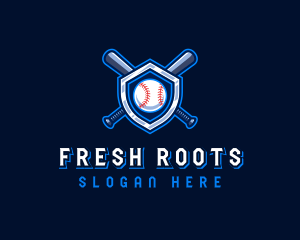 Baseball Bat Crest logo design