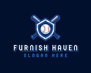 Baseball Bat Crest logo design