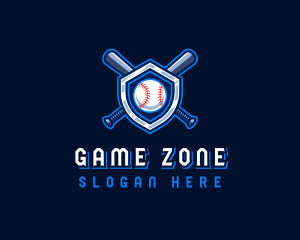 Baseball Bat Crest logo design