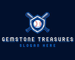 Baseball Bat Crest logo design