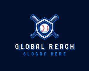 Baseball Bat Crest logo design