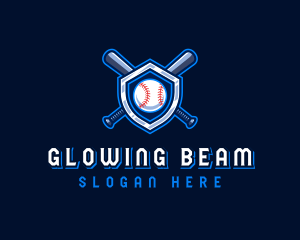 Baseball Bat Crest logo design