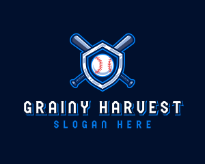 Baseball Bat Crest logo design