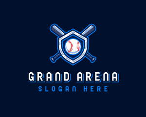 Baseball Bat Crest logo design